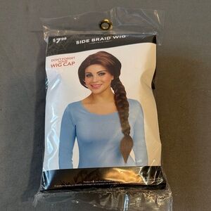 Elegant Side Braid Wig - Rich Brown